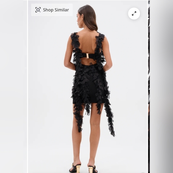 AKIRA COVER GIRL MIN DRESS WITH FLORAL APPLIQUES SIZE SMALL NWT - Picture 8 of 8